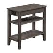Pemberly Row One-Drawer End Table w/Charging Station in Gray Wood Finish
