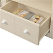Pemberly Row One-Drawer TV Stand with Cabinets and Shelves in Ivory Wood