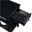 Pemberly Row One-Drawer End Table w/Charging Station in Black Wood Finish