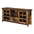 Pemberly Row One-Drawer TV Stand with Cabinets and Shelves in Nutmeg Wood