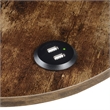 Pemberly Row Three-Tier End Table with USB Ports in Nutmeg Wood Finish