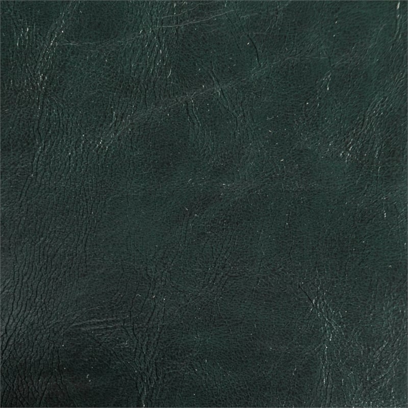 Pemberly Row Accent Chair in Green Faux Leather and Espresso Wood Frame