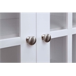 Pemberly Row Deluxe 48-inch TV Stand with Storage Cabinets & Shelf in White Wood