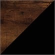 Pemberly Row 1-Drawer Console Table with Shelves in Black & Barnwood Wood Finish