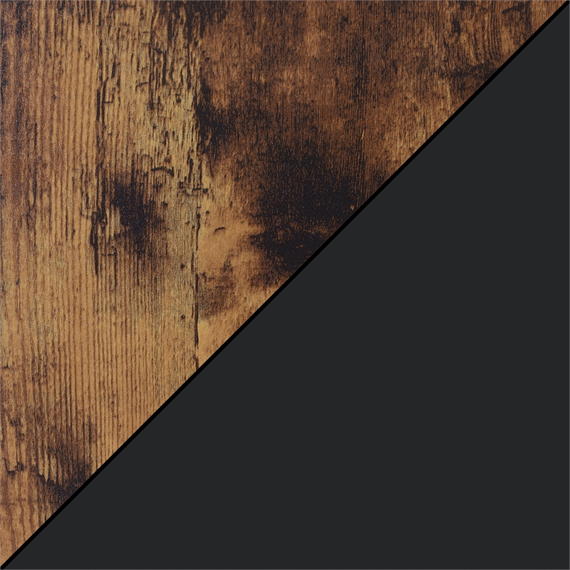 Pemberly Row Flip-Top End Table w/ Charging Station & Shelf in Black Wood Finish