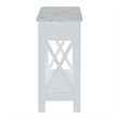 Pemberly Row Flip Top End Table w/ Charging Station & Shelf in White Wood Finish