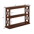 Pemberly Row Console Table w/ Shelves in Espresso Wood Finish w/ 