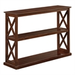 Pemberly Row Console Table w/ Shelves in Espresso Wood Finish w/ 