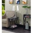 Pemberly Row Flip Top End Table w/ Charging Station - Weathered Gray Wood Finish