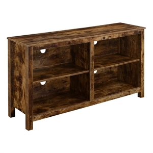 Pemberly Row TV Stand with Shelves for TVs up to 65 Inches in Walnut Wood