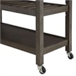 Pemberly Row Three-Tier Butcher Block Kitchen Cart w/ Drawers in Gray Wood