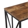 Pemberly Row Chairside End Table w/Charging Station and Shelf in Nutmeg Wood