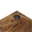 Pemberly Row Chairside End Table w/Charging Station and Shelf in Nutmeg Wood