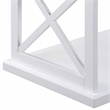 Pemberly Row Coffee Table with Shelf in White Wood Finish with Driftwood Top