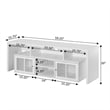 Pemberly Row 60-inch TV Stand with Storage Cabinets and Shelves in White Wood