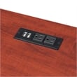 Pemberly Row Trestle Desk w/ Charging Station in Cherry Wood Finish w/ Shelves