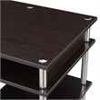 Pemberly Row No-Tools 60-inch Deluxe Student Desk with Shelves in Espresso Wood