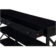 Pemberly Row Two-Drawer 60-inch Console Table with Shelves in Black Wood Finish