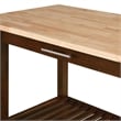Pemberly Row Three-Tier Butcher Block Kitchen Island w/Drawer in Espresso Wood