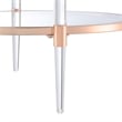 Pemberly Row Two-Tier Clear Acrylic Glass End Table with Gold and Chrome Frame