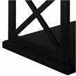 Pemberly Row Coffee Table with Shelf in Black Wood Finish with 