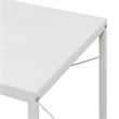 Pemberly Row Office Workstation with Shelves in White Wood Finish & Metal Frame