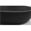 Pemberly Row Round Glass Crystal Vessel Bathroom Sink in Black
