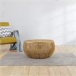 Pemberly Row Round Coffee Table Made with Aluminum in Gold Color
