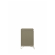 Pemberly Row Modern 2-Drawer Nightstand Made with Wood in Silver