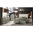 Pemberly Row Modern 2-Drawer Nightstand Made with Wood in Silver