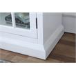 Pemberly Row Modern Antique White Wood Storage Curio Cabinet