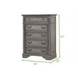 Pemberly Row Traditional Chest Made With Wood in Gray Finish