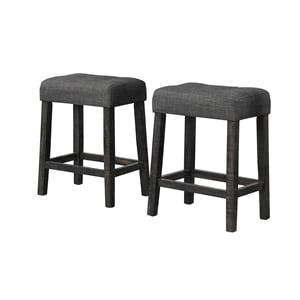 Pemberly Row Modern 24&quot Wood Counter Stool in Oak (Set of 2)
