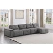 Pemberly Row Linen Fabric Upholstered Arm Only in Gray