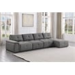 Pemberly Row Linen Fabric Upholstered Arm Only in Gray