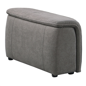 Pemberly Row Linen Fabric Upholstered Arm Only in Gray