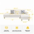 Pemberly Row Modern / Contemporay Sectional Sofa Cream White