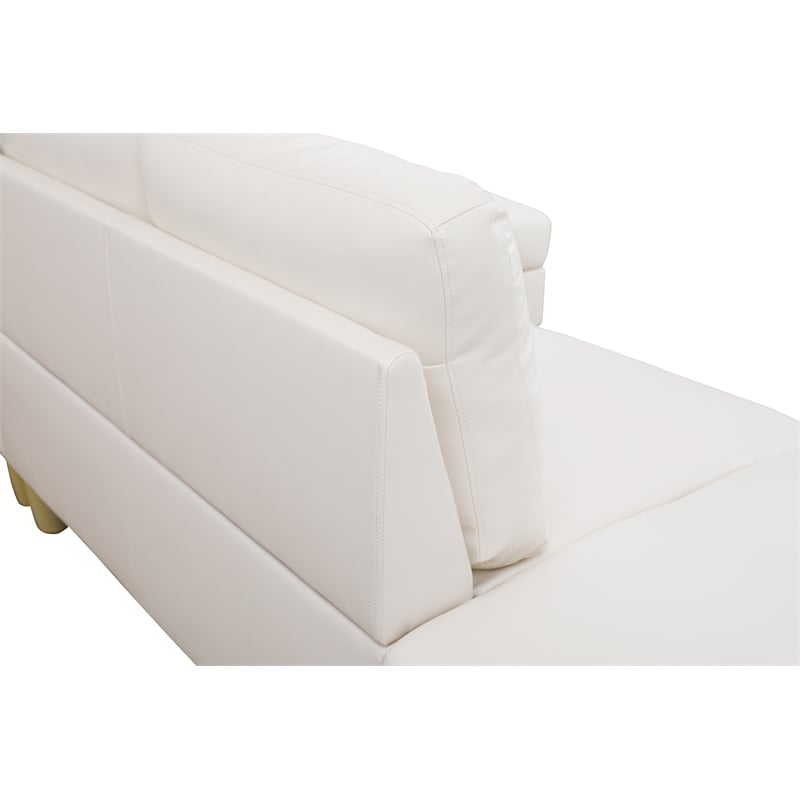 Pemberly Row Modern / Contemporay Sectional Sofa Cream White