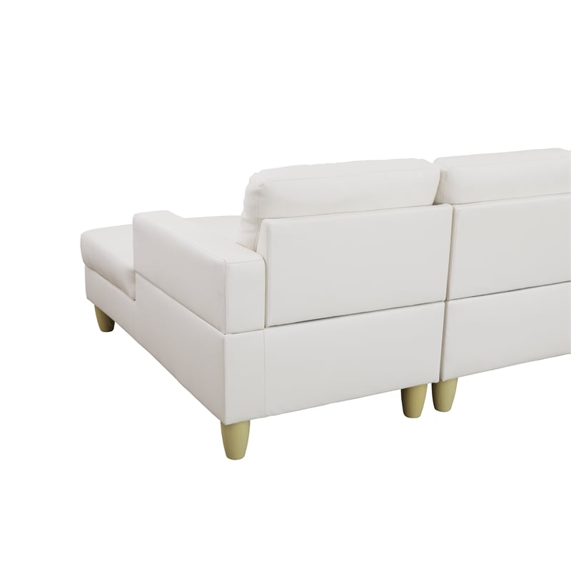 Pemberly Row Modern / Contemporay Sectional Sofa Cream White