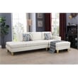 Pemberly Row Modern / Contemporay Sectional Sofa Cream White