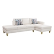 Pemberly Row Modern / Contemporay Sectional Sofa Cream White