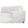 Pemberly Row Modern / Contemporay Sectional Sofa Cream White