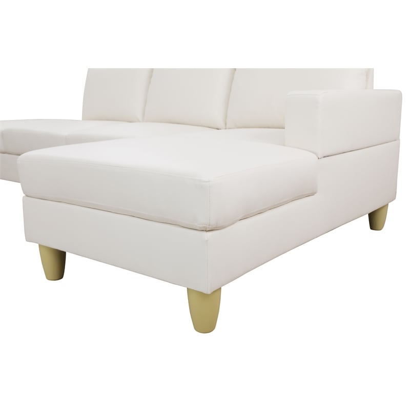 Pemberly Row Modern / Contemporay Sectional Sofa Cream White
