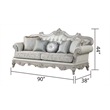 Pemberly Row Traditional Sofa made with Wood in Silver Color