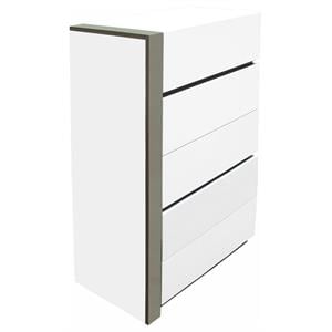 Pemberly Row 5-Drawer Engineered Wood Bedroom Chest in White