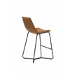 Pemberly Row Modern 26in Bar Stool in Tan Faux Leather (Set of 2)