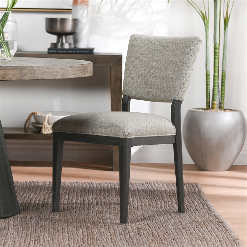 Pemberly Row Modern Fabric Upholstered Dining Chair Sand Set of 2