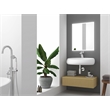 Pemberly Row Oval Ceramic Wall Mount Bathroom Sink in Matte White
