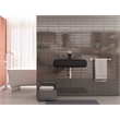Pemberly Row Oval Ceramic Wall Mount Bathroom Sink in Matte Black