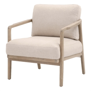Pemberly Row Modern / Contemporay Fabric Club Chair in Beige